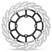 Moto-Master Flame Series Rotor - Black - Two Piece (Floating) - 112235