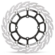 Moto-Master Supermoto Front Racing Rotors - Flame - Black - Two Piece (Floating) - 112237