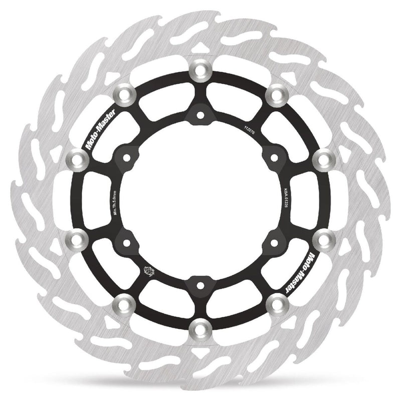 Moto-Master Flame Series Rotor - Black - Two Piece (Floating) - 112276