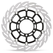 Moto-Master Flame Series Floating Rotor - Black,  Silver - Two Piece (Floating) - 112297
