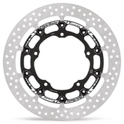 Moto-Master HALO series T-Floater brake rotor - Black,  Silver - Two Piece (Floating) - 116080