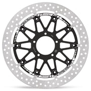 Moto-Master HALO series T-Floater brake rotor - Black,  Silver - Two Piece (Floating) - 117045