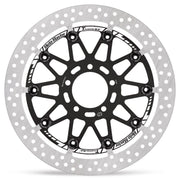 Moto-Master HALO series T-Floater brake rotor - Black,  Stainless Steel - Two Piece (Floating) - 117049