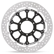 Moto-Master HALO series T-Floater brake rotor - Black,  Stainless Steel - Two Piece (Floating) - 117054
