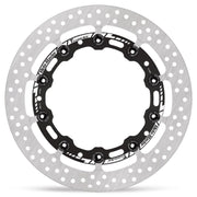 Moto-Master HALO series T-Floater brake rotor - Black,  Silver,  Stainless Steel - Two Piece (Floating) - 117058
