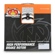 Moto-Master HALO series T-Floater brake rotor - Black,  Silver - Two Piece (Floating) - 117076