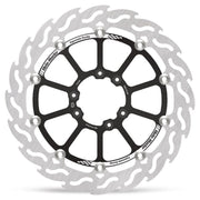 Moto-Master Flame Series Floating Rotor - Black,  Silver - Two Piece (Floating) - 112339