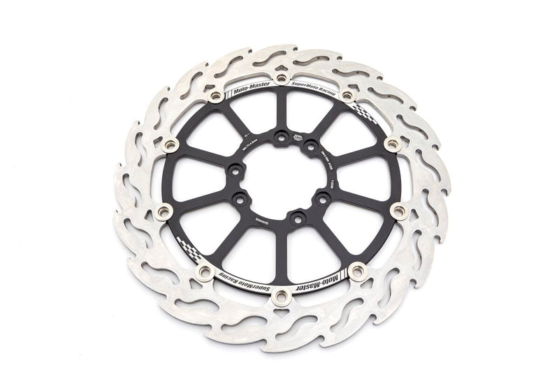 Moto-Master Flame Series Floating Rotor - Black,  Silver - Two Piece (Floating) - 112339
