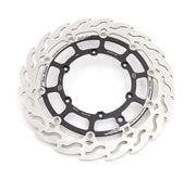 Moto-Master Supermoto Front Racing Rotors - Flame - Anodised,  Black,  Silver,  Stainless Steel - Two Piece (Floating)