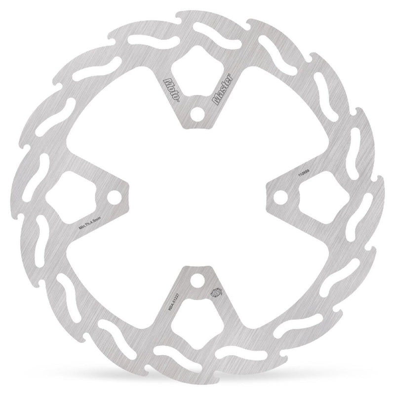 Moto-Master Flame Series Rotor - Silver - One Piece (Fixed) - 110898