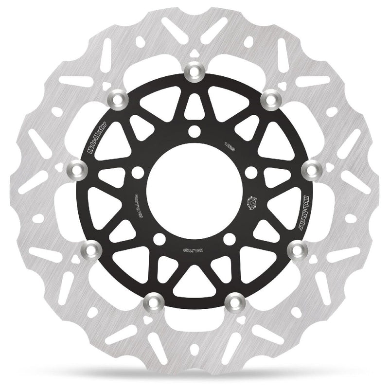 Moto-Master Nitro Series Brake Disc - Black,  Silver - Two Piece (Floating) - 112359
