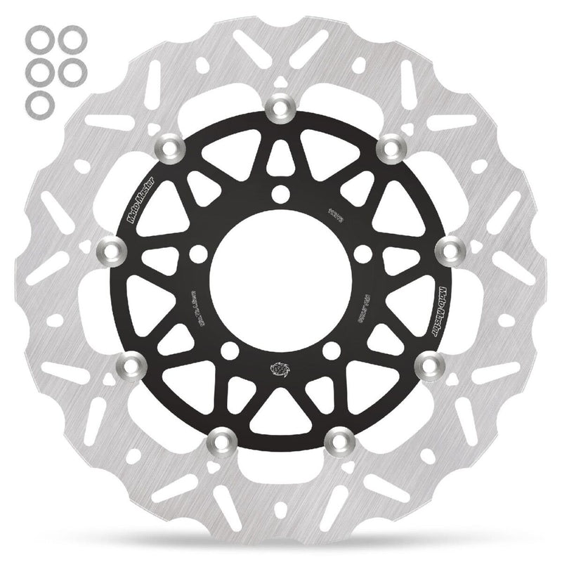 Moto-Master Nitro Series Brake Disc - Black,  Silver - Two Piece (Floating) - 112372