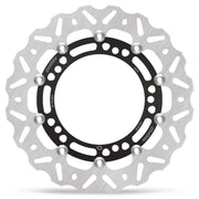 Moto-Master Nitro Series Brake Disc - Black,  Silver - Two Piece (Floating) - 112378