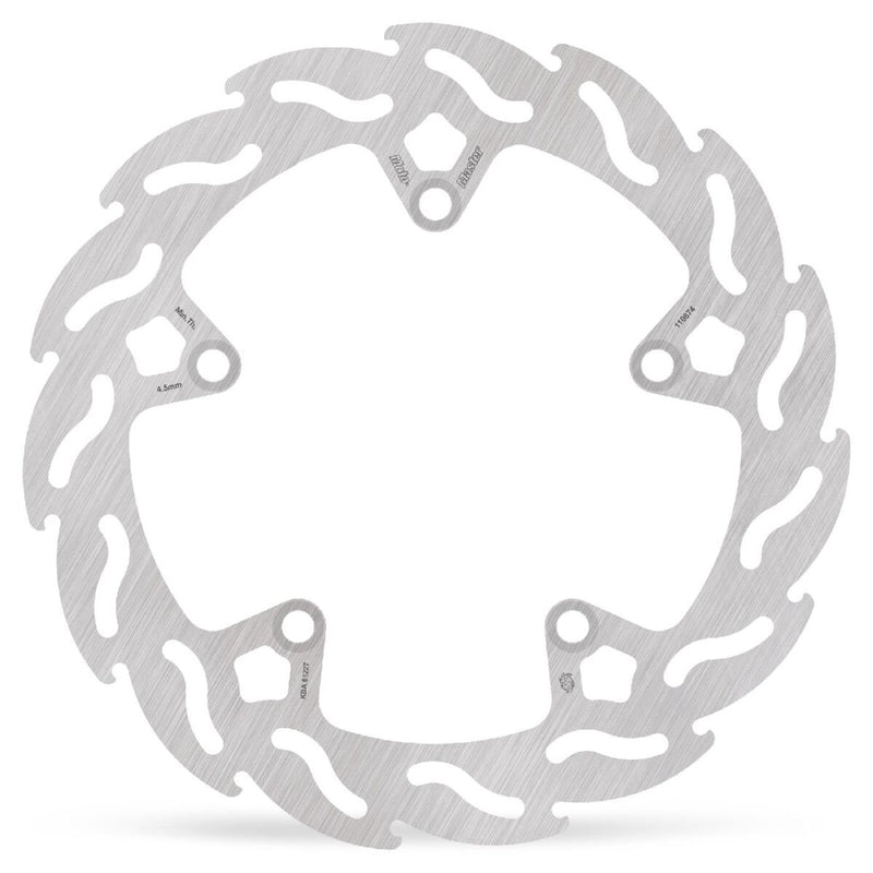 Moto-Master Flame Series Fixed Rotor - Silver - One Piece (Fixed) - 110874