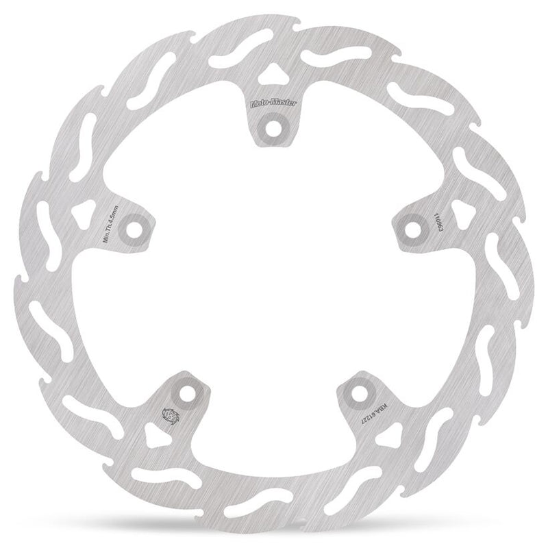 Moto-Master Flame Fixed Brake Rotor - Silver - One Piece (Fixed) - 110963