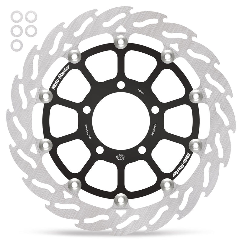 Moto-Master FLAME Floating Alu Brake Disc - Black,  Silver - 112432