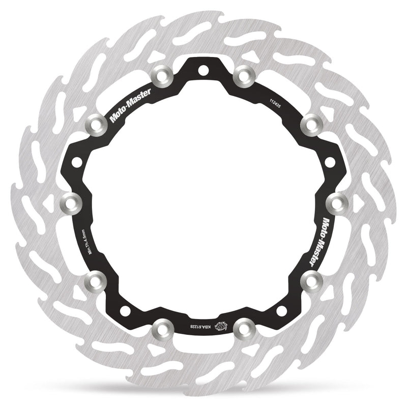 Moto-Master FLAME Floating Alu Brake Disc - Black,  Silver - 112435