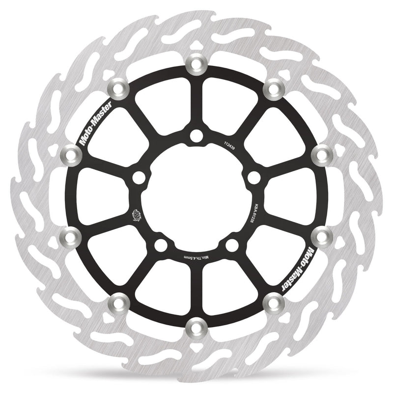 Moto-Master FLAME Floating Alu Brake Disc - Black,  Silver - 112439