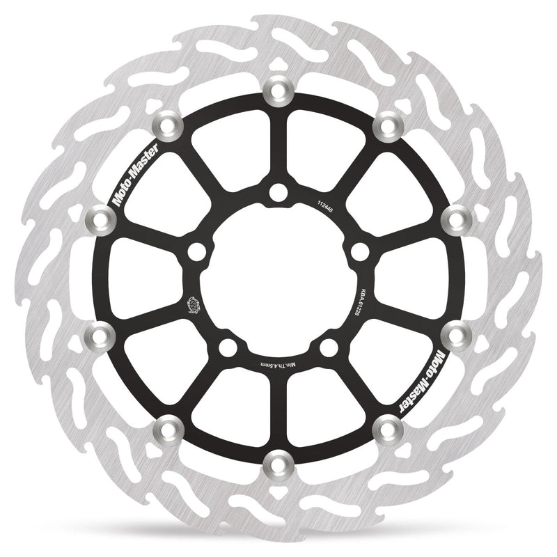 Moto-Master FLAME Floating Alu Brake Disc - Black,  Silver - 112440