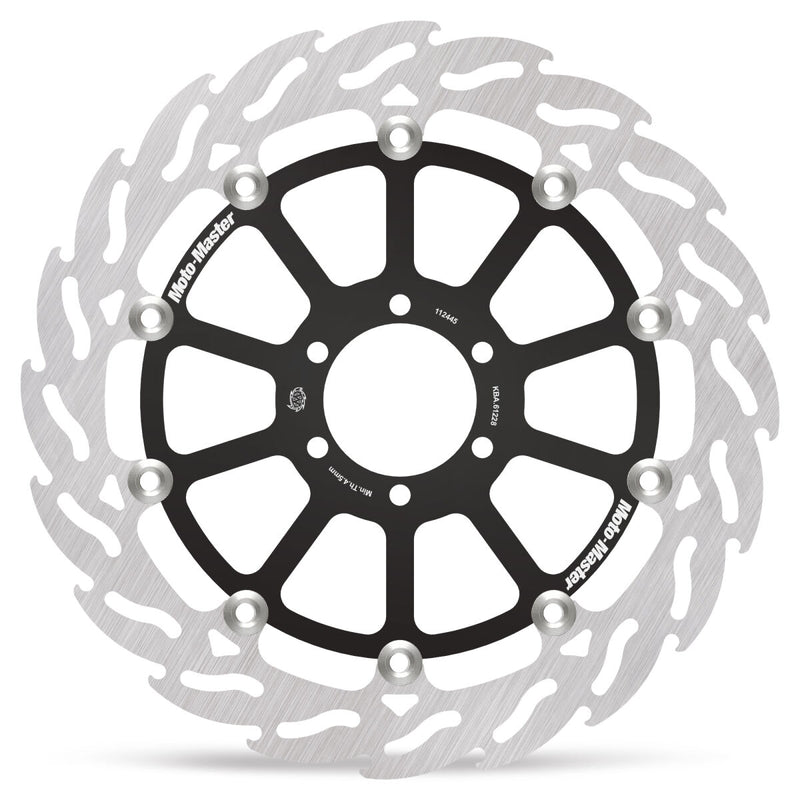 Moto-Master FLAME Floating Alu Brake Disc - Black,  Silver - 112445
