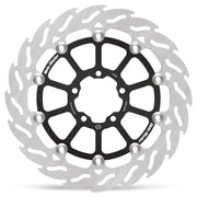 Moto-Master FLAME Floating Alu Brake Disc - Black,  Silver - Two Piece (Floating) - 112429
