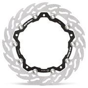 Moto-Master FLAME Floating Alu Brake Disc - Black,  Silver - Two Piece (Floating) - 112437