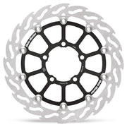 Moto-Master FLAME Floating Alu Brake Disc - Black,  Silver - Two Piece (Floating) - 112442