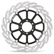 Moto-Master FLAME Floating Alu Brake Disc - Black,  Silver - Two Piece (Floating) - 112446