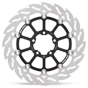 Moto-Master FLAME Floating Alu Brake Disc - Black,  Silver - Two Piece (Floating) - 112430