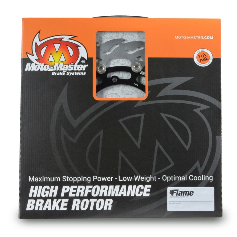 Moto-Master FLAME Floating Alu Brake Disc - Black,  Silver - Two Piece (Floating) - 112430
