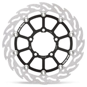 Moto-Master FLAME Floating Alu Brake Disc - Black,  Silver - Two Piece (Floating) - 112443
