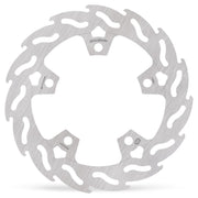 Moto-Master Flame Fixed Brake Rotor - Silver,  Stainless Steel - One Piece (Fixed) - 110970