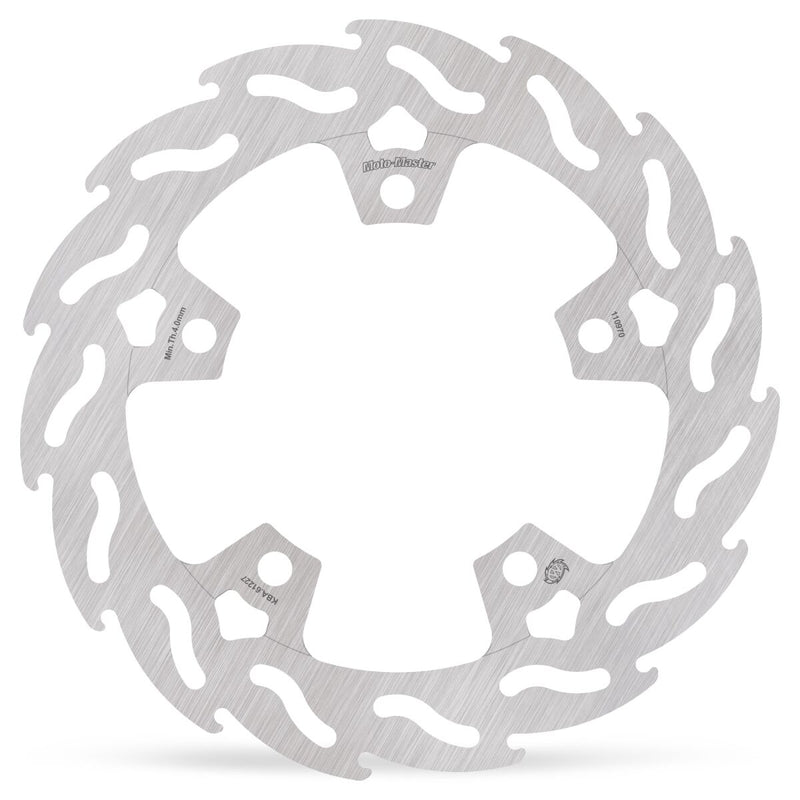 Moto-Master Flame Fixed Brake Rotor - Silver,  Stainless Steel - One Piece (Fixed) - 110970