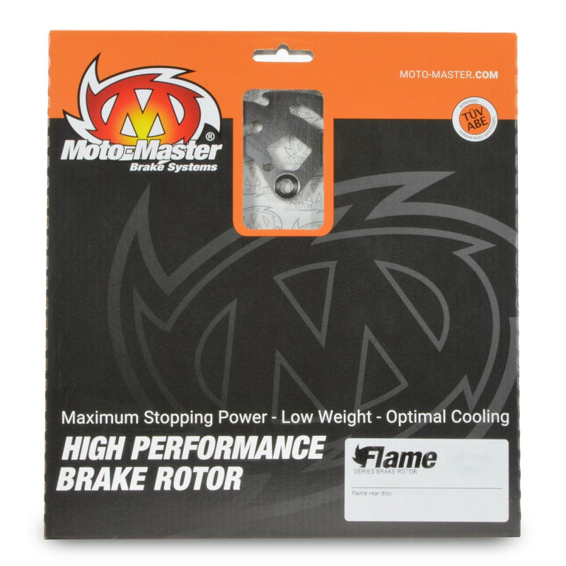Moto-Master Flame Fixed Brake Rotor - Silver,  Stainless Steel - One Piece (Fixed) - 110970