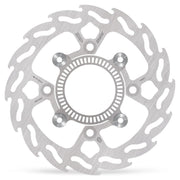 Moto-Master Flame Fixed Brake Rotor - Silver,  Stainless Steel - One Piece (Fixed) - 110977