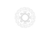 Moto-Master Flame Fixed Brake Rotor - Silver,  Stainless Steel - One Piece (Fixed) - 110977