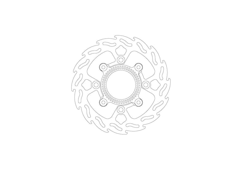 Moto-Master Flame Fixed Brake Rotor - Silver,  Stainless Steel - One Piece (Fixed) - 110977