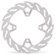 Moto-Master Flame Fixed Brake Rotor - Silver,  Stainless Steel - One Piece (Fixed) - 110979