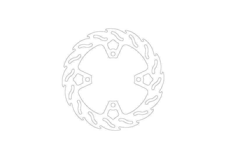 Moto-Master Flame Fixed Brake Rotor - Silver,  Stainless Steel - One Piece (Fixed) - 110979
