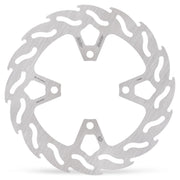 Moto-Master Flame Fixed Brake Rotor - Silver - One Piece (Fixed) - 110981
