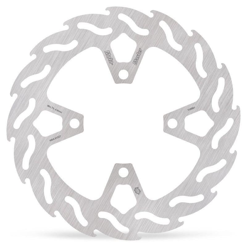 Moto-Master Flame Fixed Brake Rotor - Silver - One Piece (Fixed) - 110981