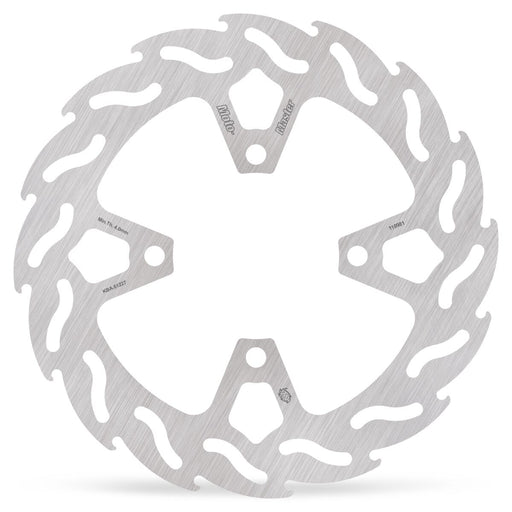 Moto-Master Flame Fixed Brake Rotor - Silver - One Piece (Fixed) - 110981