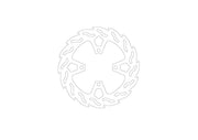 Moto-Master Flame Fixed Brake Rotor - Silver - One Piece (Fixed) - 110981