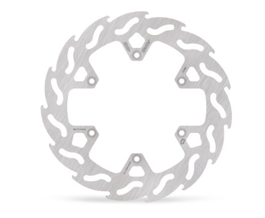 Moto-Master Flame Fixed Brake Rotor - Silver,  Stainless Steel - One Piece (Fixed) - 110983
