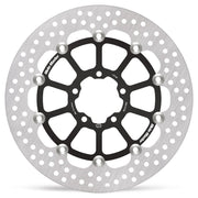 Moto-Master Halo Series Floating Rotor - Black,  Silver - Two Piece (Floating) - 112428