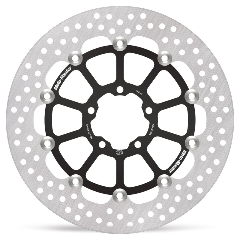 Moto-Master Halo Series Floating Rotor - Black,  Silver - Two Piece (Floating) - 112428
