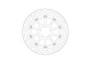 Moto-Master Halo Series Floating Rotor - Black,  Silver - Two Piece (Floating) - 112428