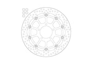 Moto-Master Halo Series Floating Rotor - Black,  Silver - Two Piece (Floating) - 112434