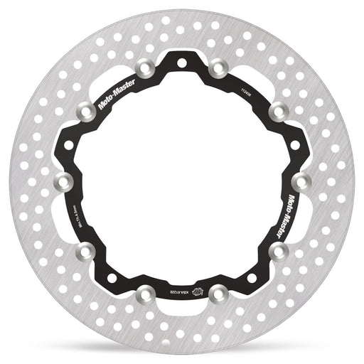 Moto-Master Halo Series Floating Rotor - Black,  Silver - Two Piece (Floating) - 112436