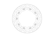 Moto-Master Halo Series Floating Rotor - Black,  Silver - Two Piece (Floating) - 112436